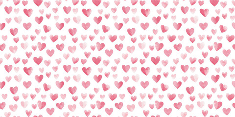 soft pink and crimson color hearts seamless pattern, clean surface texture, white background