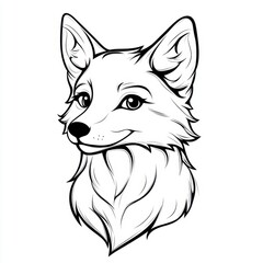 Fototapeta premium Stylized fox head illustration