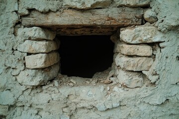 Entrance to an old stone cave