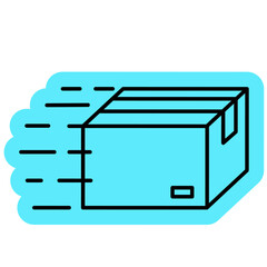 Delivery box for logistics icon