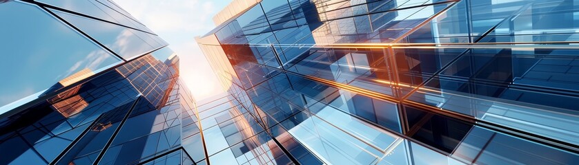 Obraz premium Modern Glass Building Facade Architecture Design