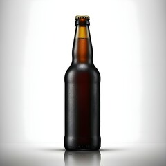Bottle of beer isolated on white background.