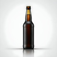 Bottle of beer isolated on white background.