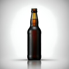 Bottle of beer isolated on white background.