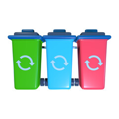 Recycling Bin 3D Illustration Icon