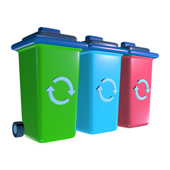 Recycling Bin 3D Illustration Icon