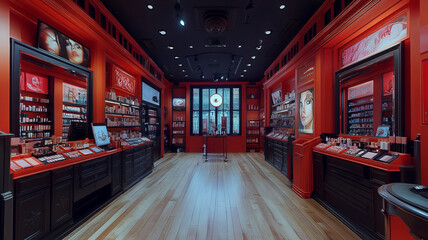 Fototapeta premium A virtual cosmetics store where users can apply makeup through an app