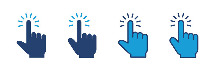 Hand click icon vector. pointer icon vector. hand cursor icon vector