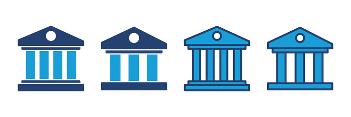 Bank icon vector. bank vector icon, museum, university