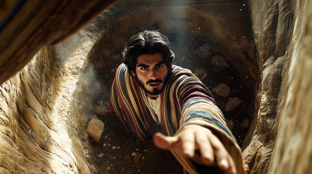 Jos&eacute; do Egito, dentro do po&ccedil;o em que foi jogado pelos seus irm&atilde;os