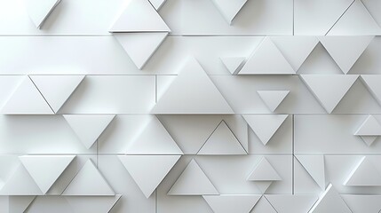 Fototapeta premium High-Quality White Background with Intricate and Balanced Triangle Pattern Design