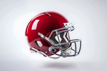 Fototapeta premium American Football Helmet Isolated on White Background – Professional Sports Gear for American Football, Perfect for Team Sports, Competitions, Game Day, and Sports Advertising