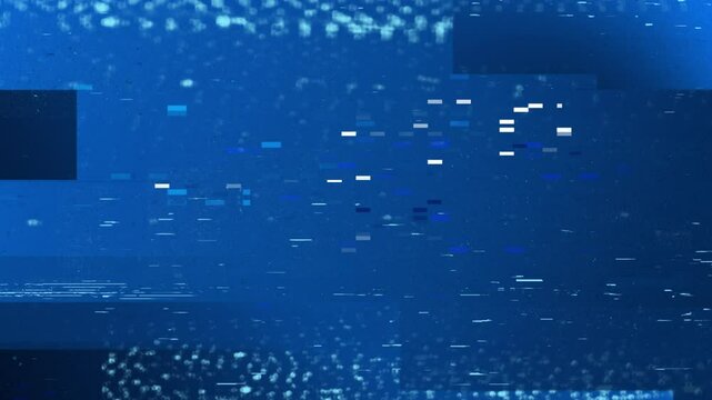 3 Blue Cyber Glitch transitions with transparent backgrounds
