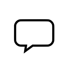 Fototapeta premium Simple black speech bubble icon on a white background.