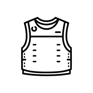 black vest icon clip art preview