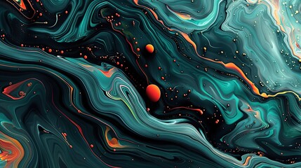 Obraz premium Colorful Psychedelic Art with Dynamic Swirling Patterns and Abstract Design Elements