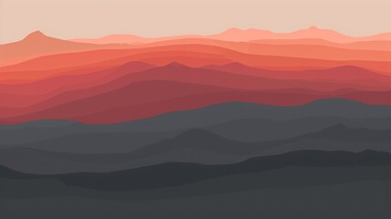 Abstract Mountain Landscape