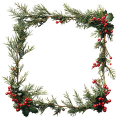 Christmas Tree And Decoration isolated on Transparency Background, Generative AI