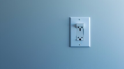 White Outlet on a Blue Wall