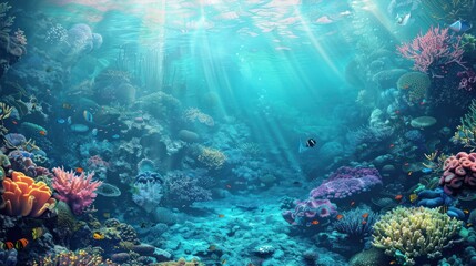 Vibrant Underwater Coral Reef