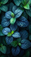 Fototapeta premium Dewy Green Leaves