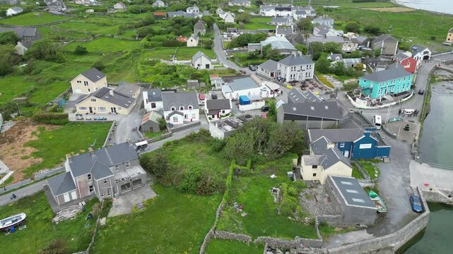  Inis Mor, Ireland looking at the Main Town and Businesses