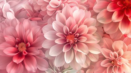 Fototapeta premium Close-up of Pink Dahlias