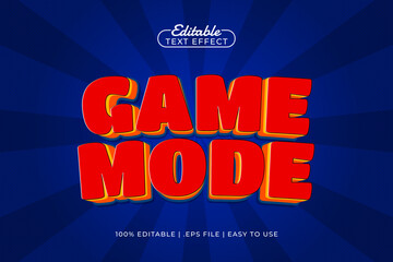 game mode editable text effect with a game and toys text style
