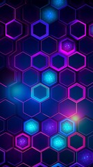 Hexagon purple background