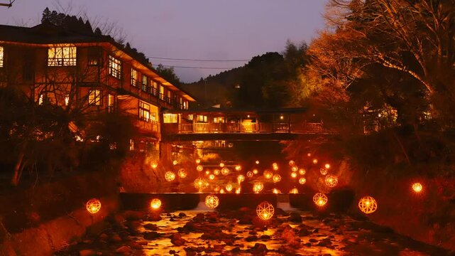 黒川温泉の湯あかり（熊本県南小国市）