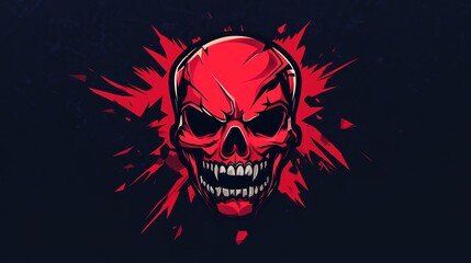 Fototapeta premium Skull Logo design inspirationdesign element for logopostercardbenneremblemt shirtvector illustration