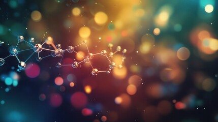 An abstract visualization of biochemical pathways, showing the flow of molecules through a process