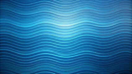 Modern minimalist wallpaper with wavy lines on blue background