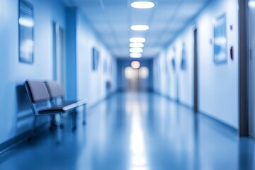 Fototapeta premium Abstract blur hospital clinic medical interior background stock photo Office, Backgrounds, Medical Clinic, Defocused, Hospital, ai