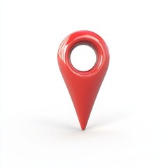 3d pin domain marker isolated on white background