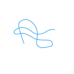 strands of blue thread