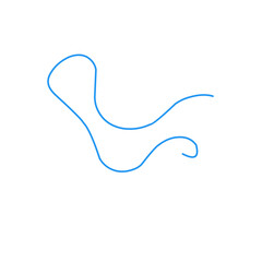 strands of blue thread