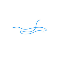 Fototapeta premium strands of blue thread