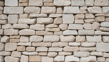 Fototapeta premium close-up view of a stone wall with an irregular pattern. The stones are of varying shapes and sizes, predominantly polygonal, and are tightly fitted together.