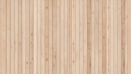 Naklejka premium vertical layout of a wooden wall with a series of evenly spaced, vertical planks. The wood has a light, natural color with visible grain patterns and some areas showing darker, weathered spots.