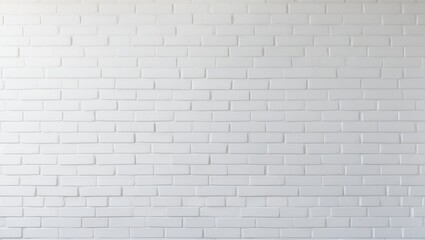 Fototapeta premium minimalist style and type layout featuring a plain white brick wall. The bricks are arranged in a horizontal pattern, creating a clean and uniform appearance