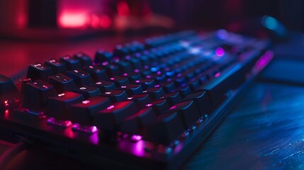 Fototapeta premium closeup shot of computer keyboard