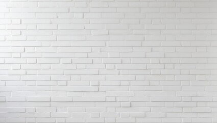 Fototapeta premium minimalist style and type layout featuring a plain white brick wall. The bricks are arranged in a horizontal pattern, creating a clean and uniform appearance