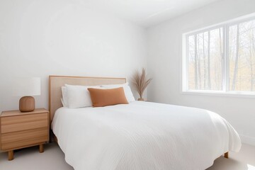 bedroom with bed and pillows
