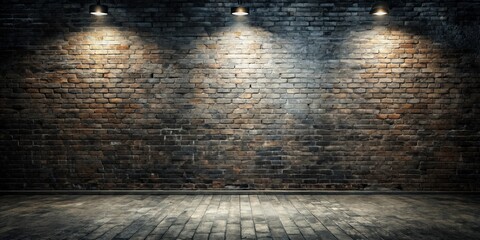 Dark street scene background with rough studio interior texture used for product wall display