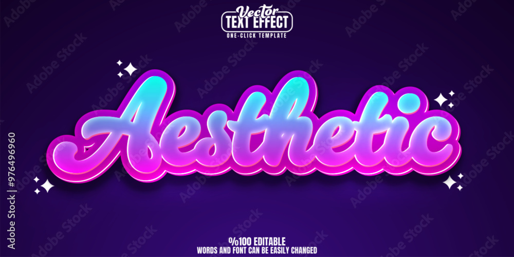Poster poster editable text effect, customizable design and print 3d font style