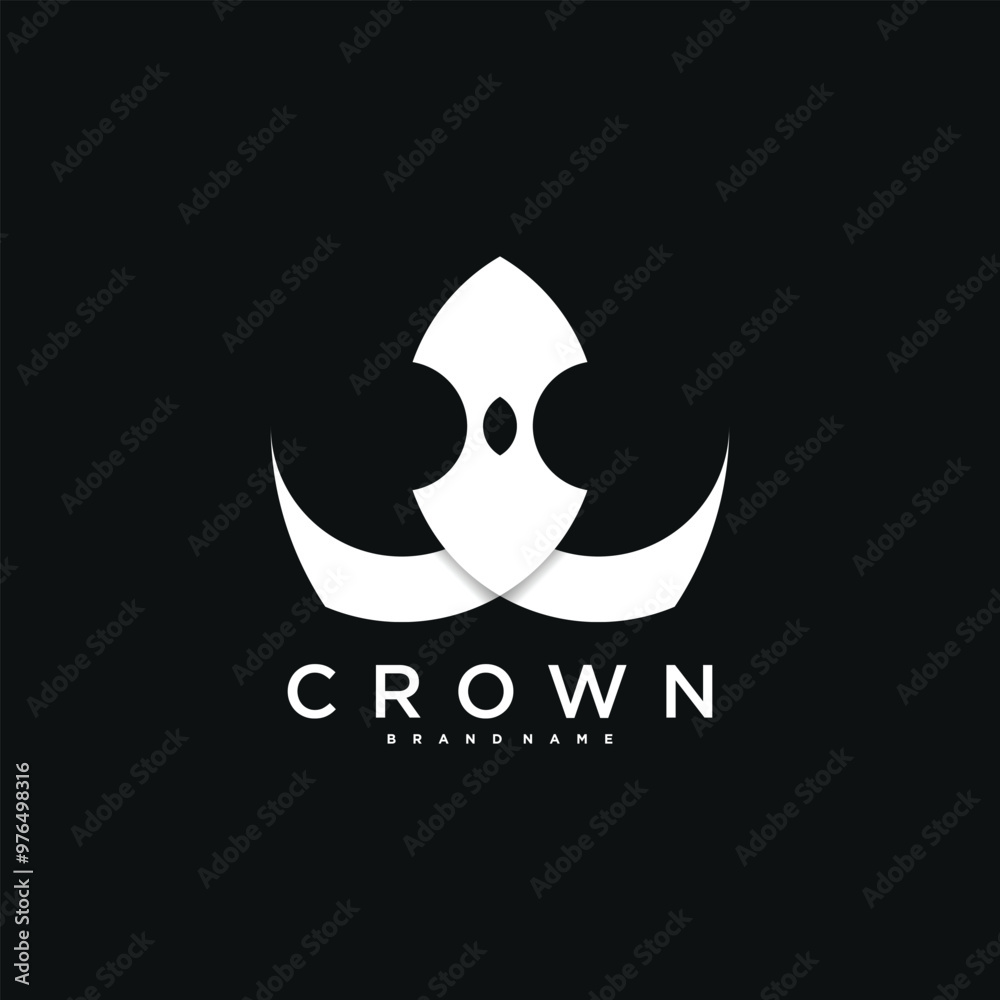 Poster Creative abstrack crown logo design. Premium Vector