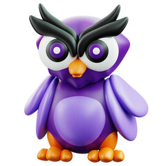 Owl 3D Halloween Icon for uiux, web, app, infographic, etc