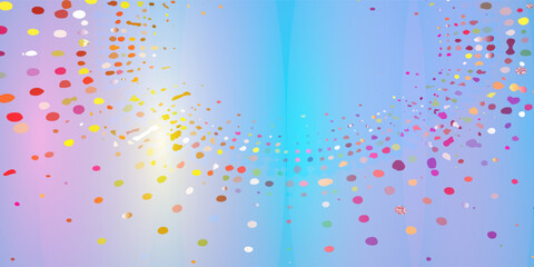 Modern 3D podium with colorful neon balls on a bright background.