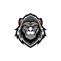 Obraz premium Gorilla head mascot logo design vector template for sport team.